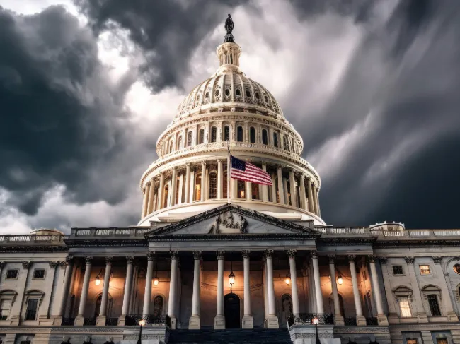 capitol building dark sky